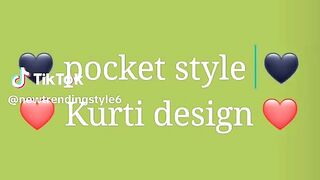 Pocket style kurti design