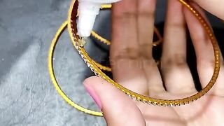 #shorts DIY Eid Bangles #beadsjewellery #bangles #crafternimi pearl bangles making at home #craft