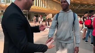 Ice cream guy in the middle of the video