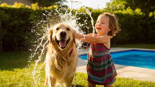 Taking care of a dog in summer