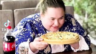 Very hungry girl