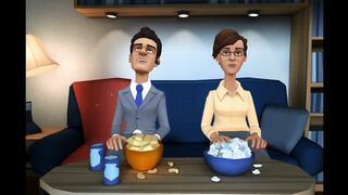 Husband vs wife | cartoon comedy Urdu/Hindi|Halkat Sawaal | Husband & Wife | Banarsi Saree | Shaadi