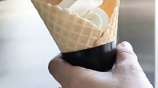 of soft serve ice cream