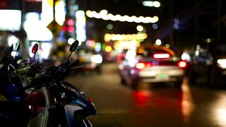 City street traffic by night -adalinetv