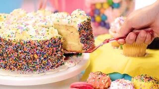 Taking a slice of birthday cake