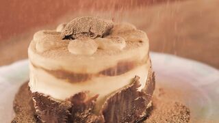 Appetizing little chocolate cake