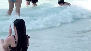 WaterPark Water Slides Summer Holiday best video enjoy life pretty girl Beach summer