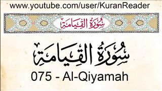 Quran _ 75  Surat Al Qiyamah  with audio English Translation and Transliteration HD