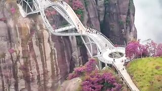 Ruyi Bridge, China. The breathtaking wave is built 140 meters