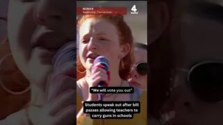 Protests erupt in Tennessee Capitol after bill passes allowing teachers to carry guns