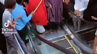 Learning to ride an escalator