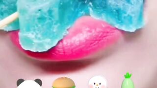 Eting rainbow candy sweets challenge asmr تحدي اكل حلوي قوس قزح