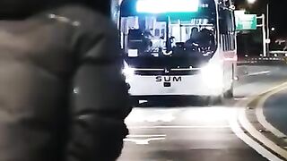 Without the bus moving how is possible