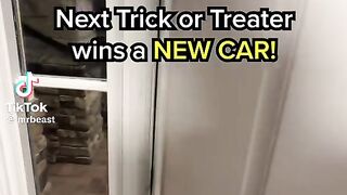 I think he wanted candy instead????..I was given a car instead of candy on Halloween ????