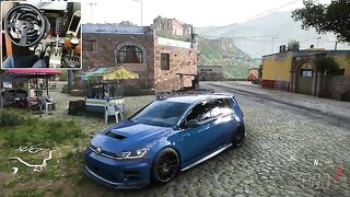 Volkswagen Golf 7 R (Race Gameplay) - Forza Horizon 5 | Thrustmaster T300RS