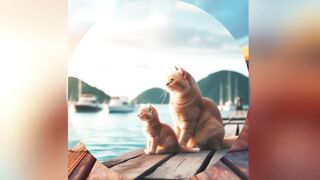 Cat meets Tsunami ????????