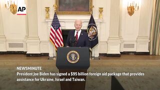 Biden signs aid package for Ukraine, Israel and Taiwan _ AP Top Stories.