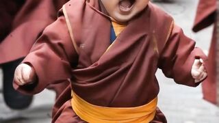Cute Funny Baby Monk