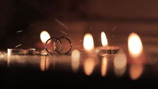 "Hearts Aflame: Our Blissful Wedding Day"