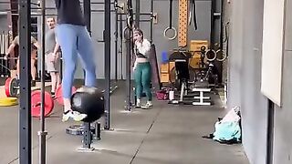 Working hard at the gym