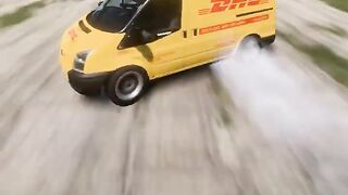 Unbelievable  DHL Delivery Van Killing it #shorts