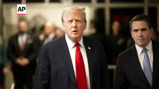 In brief remarks ahead of trial, Trump urges Pennsylvanians to vote.