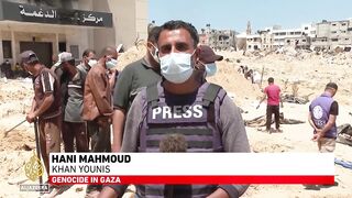 Mass grave with at least 210 bodies uncovered in Khan Younis.
