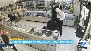New video shows jewelry store worker shoot at smash-and-grab suspects