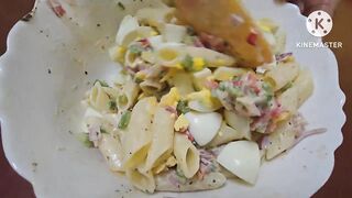 Healthy egg pasta salad..Quick and Easy egg pasta salad