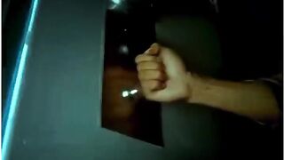 Thieves rob from a bank while cops watch them live.