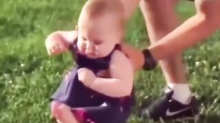 Grass can cause a baby to experience sensory overload.