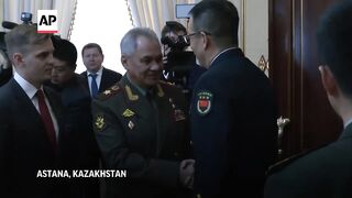 Russia's defense chief meets with Chinese military official in Kazakhstan.