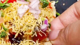 Chowpaty style sevpuri#homemadefood #sevpuri #streetfood #streetfoodrecipes