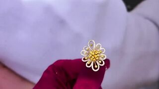 New Ladies Real Gold & Natural Diamond Ring
