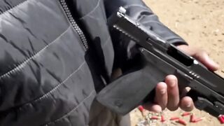 5.7 chamber fail ???? #gun #gunrange #goofyahh #pistol #fail