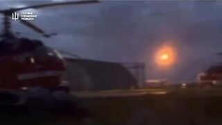 КАДРИ ОТ ПОДПАЛВАНЕТО  НА КА-32 НА ЛЕТИЩЕТО В МОСКВА