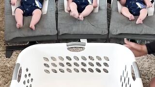 How to bring Triplets to the beach baby