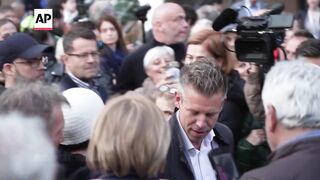 Orban challenger stages anti-government protest in Hungary.