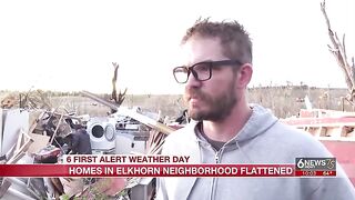 Nebraska man credits  dogs for saving his life after tornado destroys his home