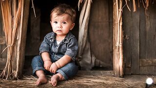 Boy and the hut in silence