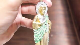 Solid Gold 5 Inches 3D Saint Jude Thaddeus Pendant