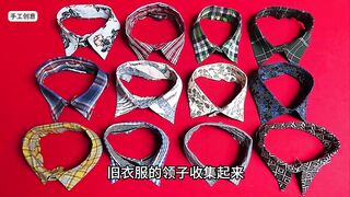 How to make bag from collars and jeans fabric