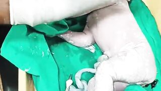 Vidéo Virale nouveau-né ❤️ lavage de l'estomac coupe du cordon ombilical.
