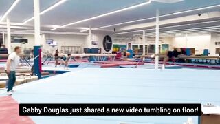 Gabby Douglas training a NEW tumbling pass she never competed before + Update on Missing April Camp