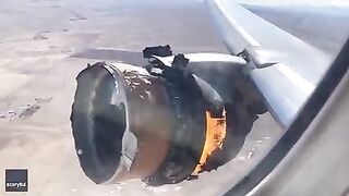 Plane engine Explodes during approach