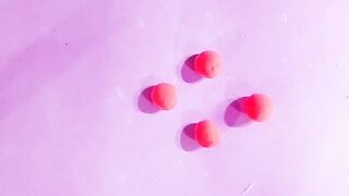 Diy cherry earings with clay.