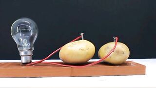 How to on led light in potato