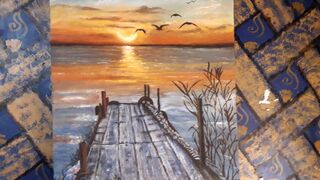 Seascape oil painting on canvad