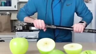 Fruit cutting  effect short video