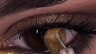 Hazel Green contact lens..